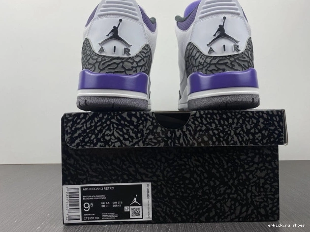 Rep Air Iris' 'Dark 3 Jordan Retro CT8532-105 0814